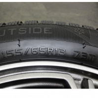 【中古】Verthandi PW-S8 13x4.0 45 100x4 MGRAY + 【中古】HIFLY Win-turi 216 155/65R13 73T ｽﾀｯﾄﾞﾚｽ