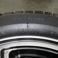 【中古】Verthandi PW-S8 14x4.5 45 100x4 MGRAY + 【中古】HIFLY Win-turi 216 155/65R14 75T ｽﾀｯﾄﾞﾚｽ