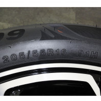 【中古】Verthandi PW-S10 16x6.5 53 114.3x5 BK/P + 【中古】MINERVA F209 205/55R16 91H