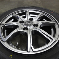 【ｱｳﾄﾚｯﾄ】Verthandi PW-S8 14x5.5 43 100x4 MGRAY + 【ｱｳﾄﾚｯﾄ】NANKANG AW-1 165/70R14 81Q ｽﾀｯﾄﾞﾚｽ