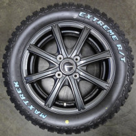 【ｱｳﾄﾚｯﾄ】QRASIZ VS8 14x4.5 45 100x4 GUNMETALLIC + 【ｱｳﾄﾚｯﾄ】MAXTREK EXTREME R/T.RWL 165/65R14 79S