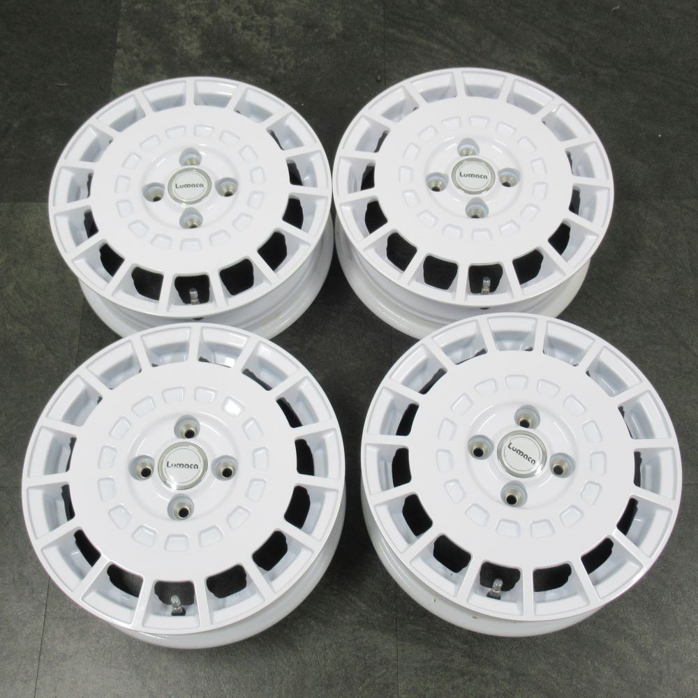 4枚セット】【中古】LUMACA MODEL-3 14x4.5 43 100x4 WHITE - 国内最大